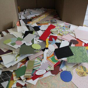 Scrapbook Cardstock Paper Die Cut Pieces Mixed Craft Lot 5 lbs